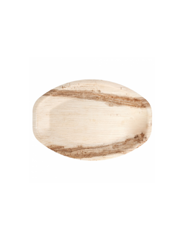Assiette ovale en feuille de palmier "WEBIO"ø37x25x2.5 cm