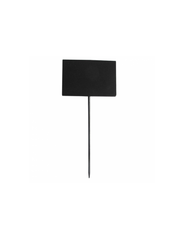 Pique ardoise rectangulaire noir en bambou 8x5.4x18 CM